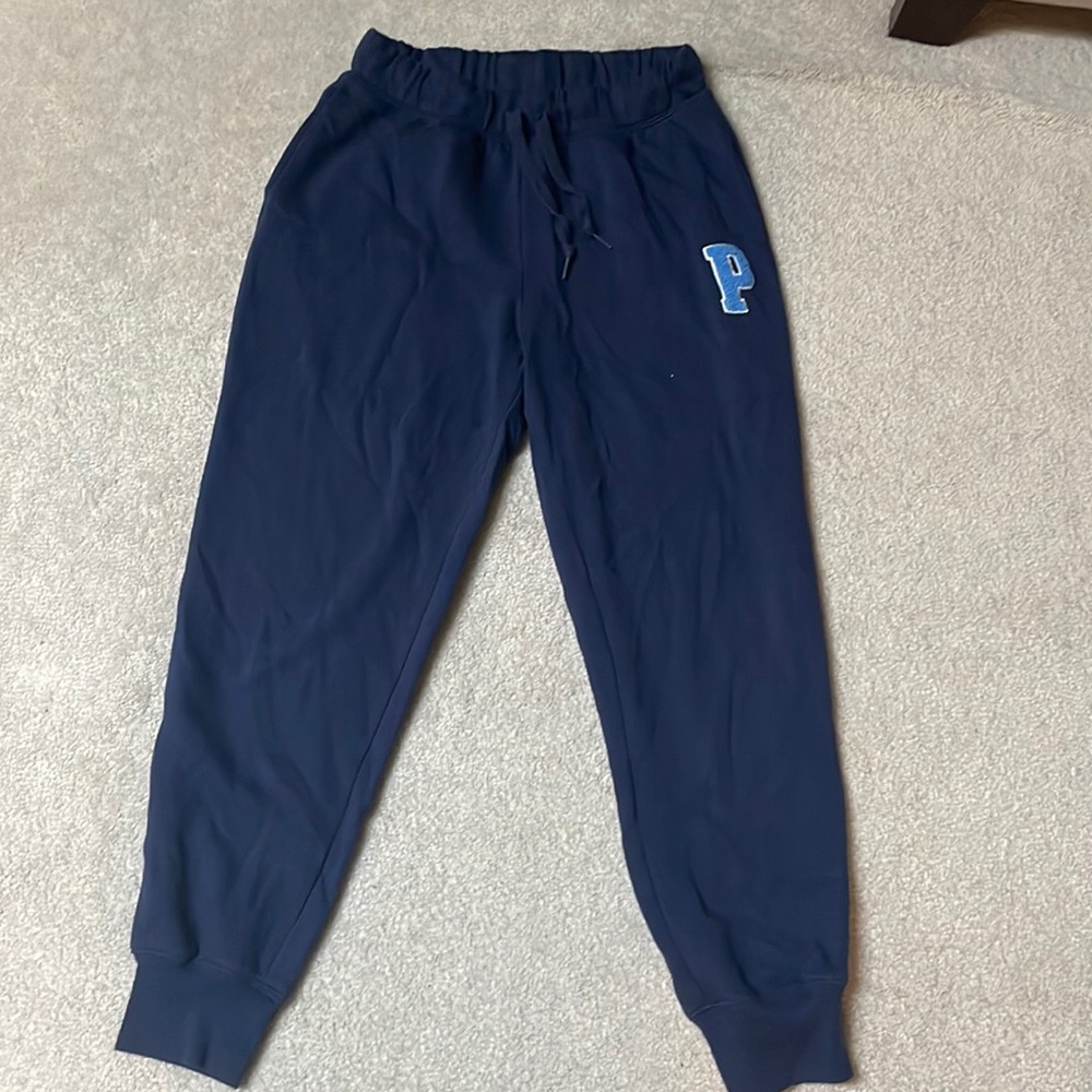 PINK navy blue cotton joggers size S